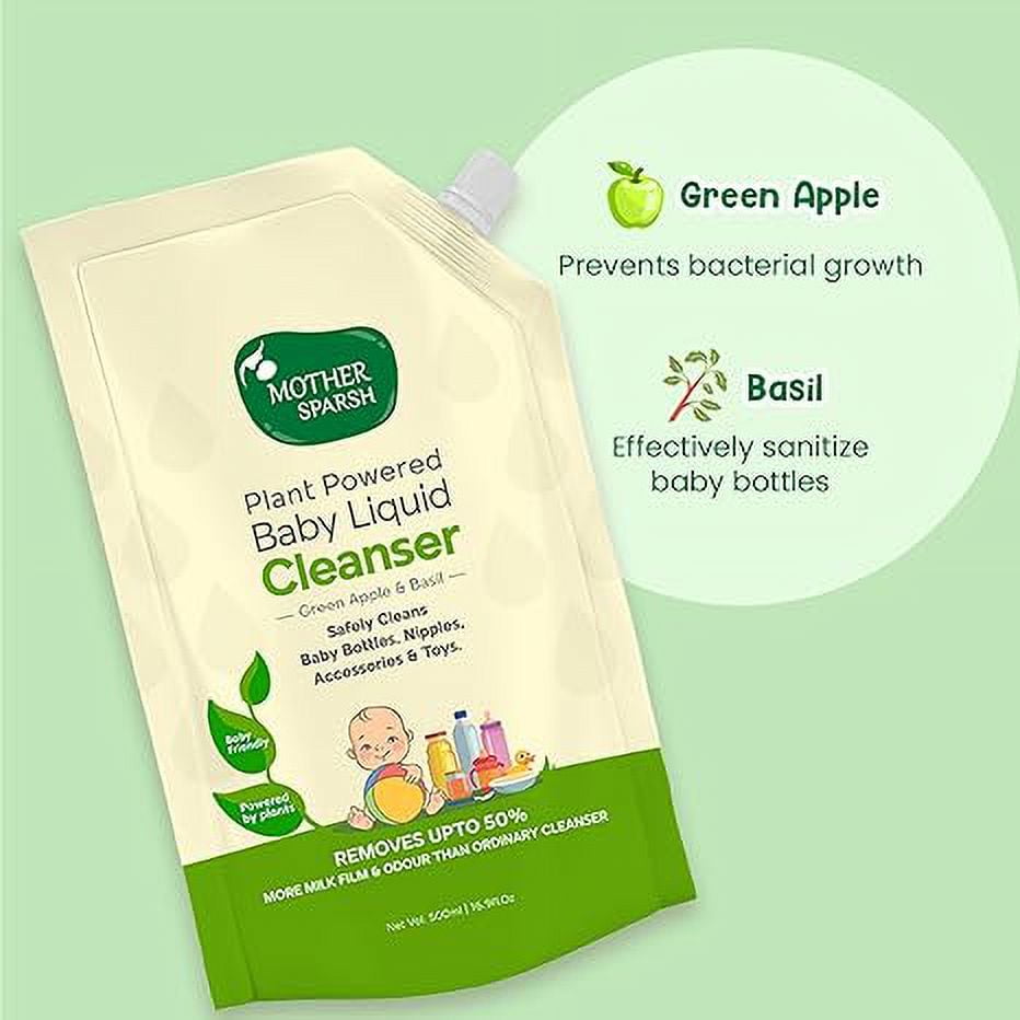 Mother Sparsh Natural Baby Liquid Cleanser (Powered by Plants) Cleanser for Baby Bottles 500ml