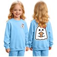 thumbnail image 2 of Leey-World Kids Halloween Sweatshir Ghost Cute Crewneck Kids Tops Girls Halloween Shirt Long Sleeve Festival Pullover Sweatshirt, 2 of 9