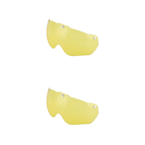 Greeniant Sombrero para bicicleta de carretera, gafas fáciles de desmontar, lente de ciclismo, equipo de protección solar desmontable moldeado Amarillo 2piezas