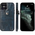 thumbnail image 2 of Necklace Crossbody Case for iPhone 12/iPhone 12 Pro PU Leather Wallet Lanyard Case Cover with Card Holder Adjustable Detachable Anti-Lost Neck Strap Case for iPhone 12/iPhone 12 Pro,6.1",Blue, 2 of 14