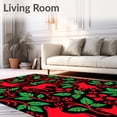 thumbnail image 2 of ODIKA 3'x5' Machine Washable Non-Slip Area Rug, Joyful Shepherd Hooking with Festive Accents High Traffic Rug, Black, 745525, 2 of 7