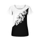 thumbnail image 4 of Fiudx Camisas de Mujer Blusa Holgada de Manga Corta con Cuello Redondo Informal Estampada a La Moda para Mujer, 4 of 6