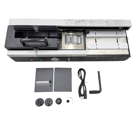 Techtongda Wireless Glue Book Binding Machine A4 Manual Hot Glue Book Binder with Double Roller Applicator for Binding Books Albums Notebook