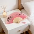 thumbnail image 6 of 2026 Traditional Chinese Folding Hand Fan,Portable Foldable Fan for Wedding,Dance,Party,Performance, Cherry Blossom and Butterfly Design, Silk and Bamboo Construction, Decorative Tassel,1PC, 6 of 6