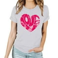 thumbnail image 4 of Ichuanyi Women's Casual Round Neck Short Sleeve Valentine's Day Print Top T Shirt, 4 of 4