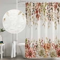 thumbnail image 4 of Eucalyptus Leaves Shower Curtain Set - Extra Long 72" x 96" Washable Bathtub Curtain with 12 Hooks, Farmhouse Idyllic Flowers Floral Leaaf Waterproof Fabric Stall Shower Curtains for Bathroom Décor, 4 of 6