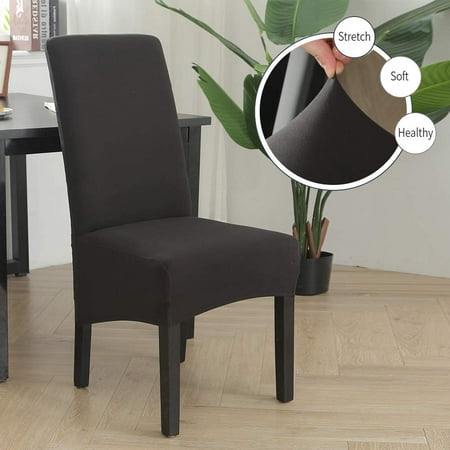 Stretch Dining Chair Slipcovers Xl Oversized Removable Washable Soft Spandex Extra Large Room Covers For Kitchen Hotel Table Banquet Solid Color 2 Per Set Black Canada Stretch Dining Chair Slipcovers Xl, Stretch Dining Room Chair Covers Nz