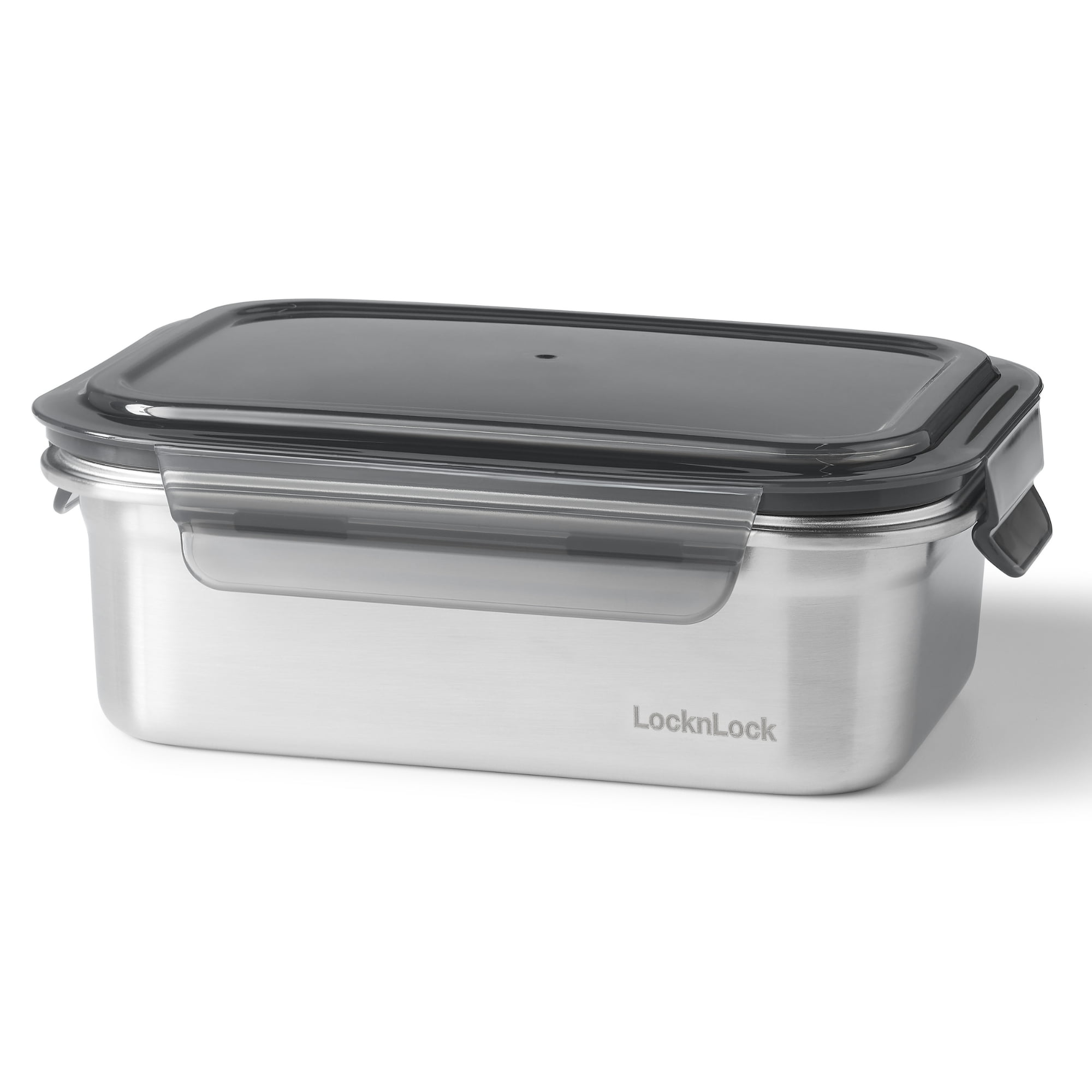 Starfrit LocknLock STEEL - Stainless Steel Container - 40oz/1.2L - Airtight & Leakproof - 4-Sided Locking Lid, Stainless Steel