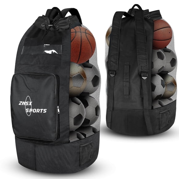 Bolsa de equipo deportivo ZHSX, bolsa grande de malla para balones de fútbol de 102 x 43 x 43 cm