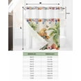 thumbnail image 6 of No Hook Shower Curtain with Snap-in Liner, Ocean Gnomes Waterproof Fabric Bathroom Curtains, Coastal Shell Palm Leaf Shell Starfish Bath Curtains & Mesh Top Window Standard 72''x72'', 6 of 6