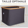 thumbnail image 3 of Foldable Fabric Storage Basket Compatible For Ikea Kallax Shelf Can Also Be Used As A Laundry Bin - Toy Basket - Fabric Storage Basket Bin - Gray Rectangular Storage Basket, 3 of 5