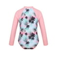 thumbnail image 2 of JanJean Kids Girls One Piece Swimsuits Prints Long Sleeve Bathing Suit Rash Guard Beach Swimwear Pink 6, 2 of 7