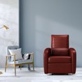 thumbnail image 3 of Costway Manual Recliner Chair Contemporary Foldable-Back Leather Reclining Chair Sofa, 3 of 9