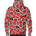 thumbnail image 7 of Pofeuu Cute Tomato Print Mens Casual Hooded Collar Drawstring Hoodies Pullover Sweatshirts Casual Long Sleeve Shirts-4X-Large, 7 of 7