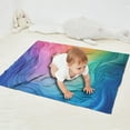 thumbnail image 2 of Rainbow Tie Dye Swirl Pattern Blanket,Comfortable Soft Flannel Throw Blanket,All Season,Warm Lightweight Blankets for Sofa Bed Couch Living Room Chair,30"x40", 2 of 4