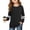Black-#001, variant on Dweltoz Girls Long Sleeve Shirts Striped Color Block Crewneck Tees Casual Loose Fit Tunic Tops Soft Pullover Sweatshirts Kids Big Girls Fall Back to School Clothes Size 2-13 Years,White