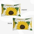 thumbnail image 4 of Bingfone Sunflowers Standard Size Pillowcase, Long Staple Pure Cotton Envelope Closure Pillow Cover,16"X24", 4 of 9