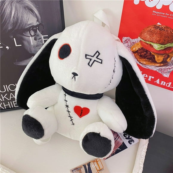 Lapin Peluche Animaux, 30cm Mignon Lapin Peluche Jouet Anniversaire Noël pour les Enfants (Blanc) Cadeau de Noël Cadeau d'Anniversaire Enfants
