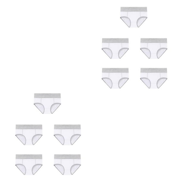 Minnieouse 5 piezas de ropa interior de cintura alta sin costuras para mujer, bragas push-up, abertura de pierna ancha para deportes de talla Blanco L 2Conjunto