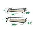 thumbnail image 7 of Stonebriar Solid Wood and Metal Decorative Tray Set, Black, 2 Pieces, 16.3" x 10.4", 7 of 7