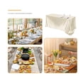 thumbnail image 3 of Maplenight Premium Solid Color Glossy Satin Tablecloth – Customizable for High-end Hotels, Banquets & Weddings Beige, 3 of 5