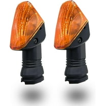 2Pcs Motorcycle Turn Signal Indicator Light Compatible with KAWASAKI ZX6R ZX-6RR KLE500 KLE 650 KLR650 Front/Rear Blinker Lamp (Amber Shell)