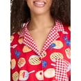 thumbnail image 3 of Way to Celebrate Women's Lunar New Year Print Notch Collar Top and Shorts Pajama Set, 2-Piece, Sizes XS-3X, 3 of 4