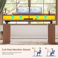 thumbnail image 6 of 55" Standing Desk with LED Lights and Storage, Modern Fluted Stand Up Desk, Height Adjustable Home Office Desk, 6 of 7