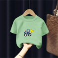thumbnail image 3 of Cethrio Boys Graphic Tees, Cotton Summer Crew Neck Casual Boys T-shirts Green Size 6, 3 of 4