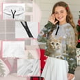thumbnail image 6 of Xoenoiee Cat Butterfly Daisy Flower Print Girls Half Zip Hoodie Sweatshirt Zip Up Pullover Long Sleeve Top with Pocket for Fall Winter, Size 13-14 Years, 6 of 7