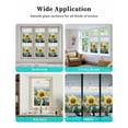 thumbnail image 6 of Window Privacy Film Watercolor Sunflower Stained Glass Window Film Decorative Sun Block Window Cover Summer Vintage Rustic Botanical Window Clings Static Adhesive Sticker for Bathroom 29.5"x118", 6 of 7
