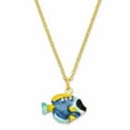 thumbnail image 3 of Luxury Giftware by Jere Pewter Bejeweled Crystals Gold-tone Enameled BLAKE Blue Tang Fish Trinket Box with Matching 18 Inch Necklace QBJ3058, 3 of 4