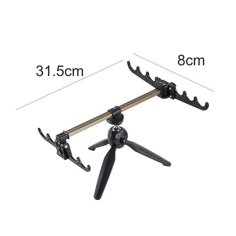 Support Ground Fishing Rod Holder Adjustable Mount Rod Holder Boat Bank Fishing Pole Holders Folding Tripod Stand Sturdy Steady T-Shape Support