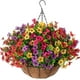 thumbnail image 1 of Cesta colgante de flores artificiales para plantas, decoración de arreglos florales artificiales B, 1 of 9