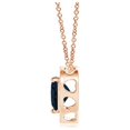 thumbnail image 2 of ANGARA Natural Heart-Shaped Blue Sapphire Pendant with Diamond Halo in 14K Rose Gold for Women (Size-4mm) | September Birthstone, Anniversary, Jewelry Gift for Women | Natural Blue Sapphire Necklace, 2 of 8