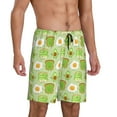 thumbnail image 2 of Fuzoiu Avocado And Toast Print Pajama Shorts for Men, Men's Pajama Bottoms,Mens Lounge Sleepwear,Pajama Pants with Pocket-XX-Large, 2 of 6