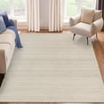 thumbnail image 1 of 5x7 Area Rug for Bedroom Modern Solid Striped Throw Floor Cover Contemporary Beige Premium Carpets Machine Washable Non-Slip Low Pile Area Rugs for Living Room Office Nursery Room, 1 of 16