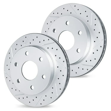 R1 Concepts Drilled and Slotted Carbon Coated Disc Brake Rotor Set WBPN1-54106