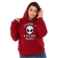 thumbnail image 4 of Funny Nerdy Aliens UFOs Believers Hoodie Sweatshirt Women Men Brisco Brands X, 4 of 6