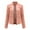 Pink, variant on Olyvenn Young Girls Faux Fur Women's Leather Standing Collar Slim Fitting Motorcycle Jacket Leather Jacket Pink 6