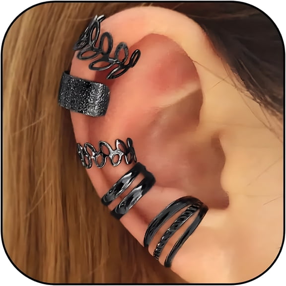 DESIGNICE Ear Cuff Earrings for Women Non Piercing Clip On Cartilage Earrings Gold Knot Earrings Round Huggie Non Pierced Jewelry Gifts