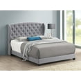 thumbnail image 2 of Krome Full Upholstered Bed with Demi-wing Headboard Grey, 2 of 2