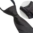 thumbnail image 5 of LYEAA Men's Zipper Ties for Shirts Long Classic Strip Pre-tied Neckties Business Formal Men Neck Tie Party Wedding Prom Club Suit Neckwear Black, 5 of 6