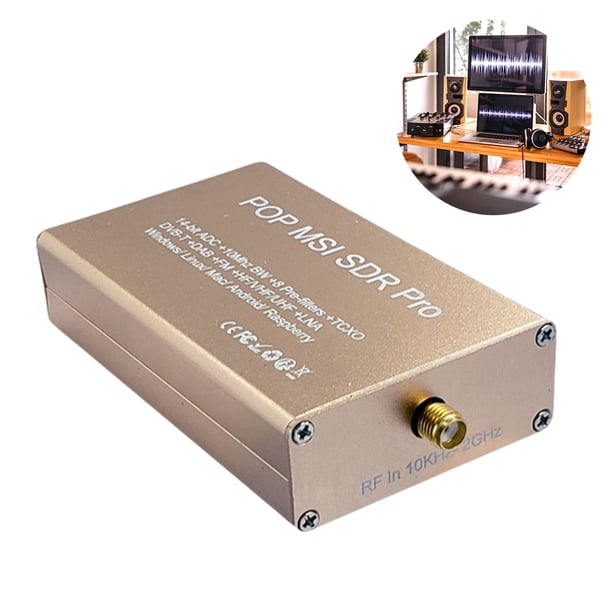 Likrtyny Receptor SDR Portátil MSI SDR Pro Kit Antena Receptora SDR 14 Bits 50ohm 185mA