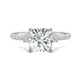 thumbnail image 3 of Charles & Colvard 14K White Gold Moissanite 7mm Cushion Engagement Ring-Size 6 1.81cttw DEW, 3 of 5