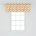 thumbnail image 2 of Ambesonne Autumn Window Valance, Chrysanthemum Floral Motif, 54" X 18", Orange White, 2 of 3