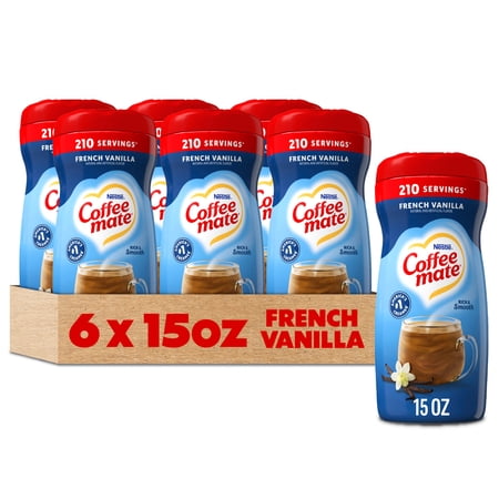(6 pack) Coffee mate French Vanilla Powder Coffee Creamer, 15 oz