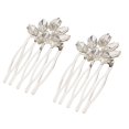 thumbnail image 1 of 1 par de peine de pinza de pelo de pers de de imitación de cristal para novia, diadema de boda Rhinestone- Pta Colcomx Pinza de pelo de boda, 1 of 8