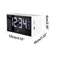 Tabletop Clocks Qwtwty Mirror Clock Bluetooth Audio Radio Student Alarm