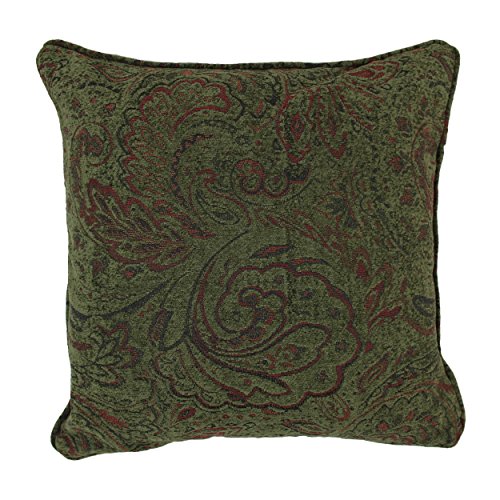 18inch Doublecorded Square Patterned Jacquard Chenille Throw PIllow